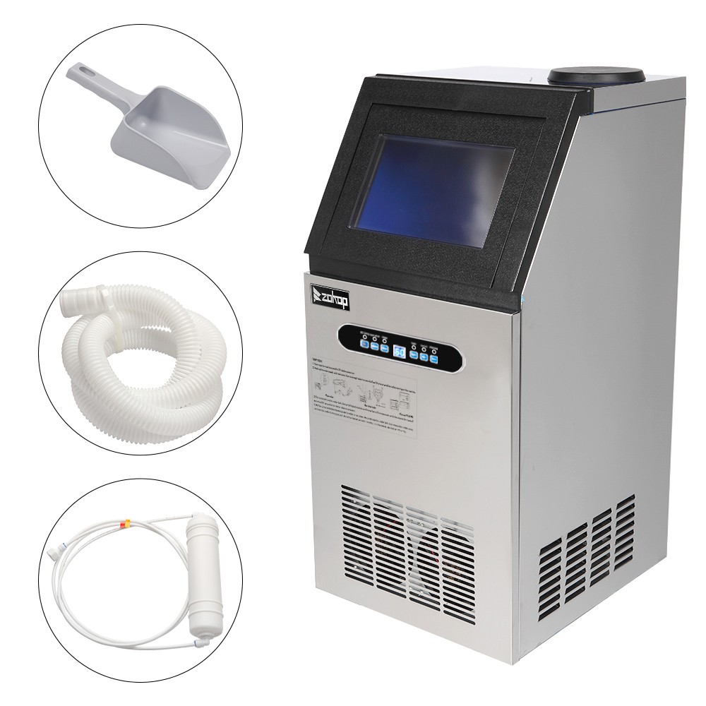 110lb Built-in Commercial Ice Maker Stainless Steel Bar Restaurant Cube Machine