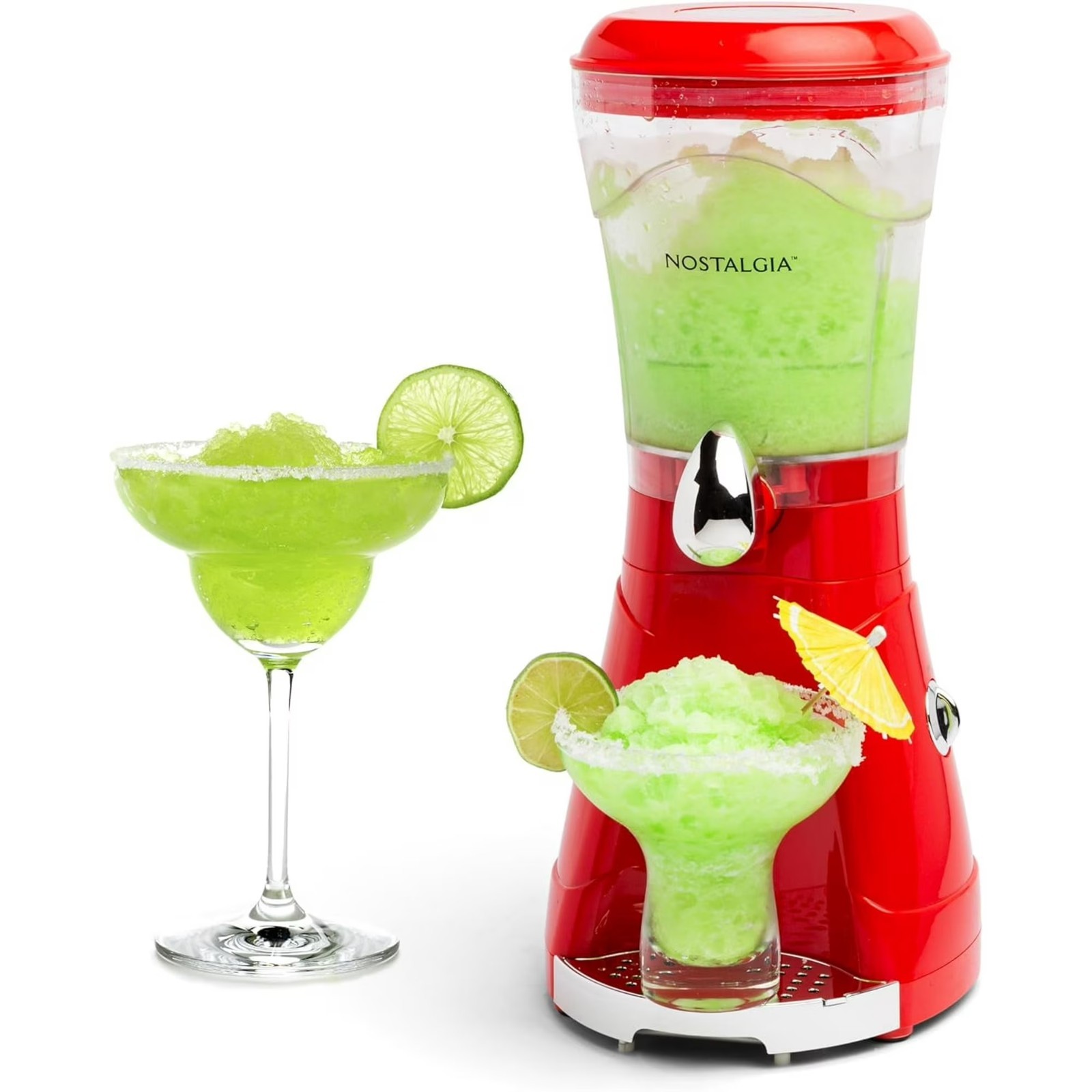 Nostalgia 64 oz Slushie Machine, 200W Slushy Maker and Margarita Maker with 3