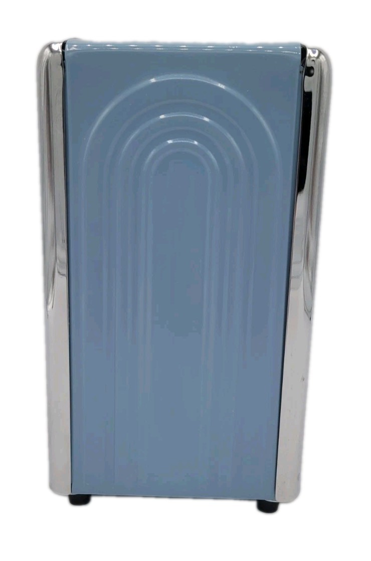 Homer Laughlin Retro Diner Napkin Dispenser Blue Chrome Restaurant 1996 Vintage