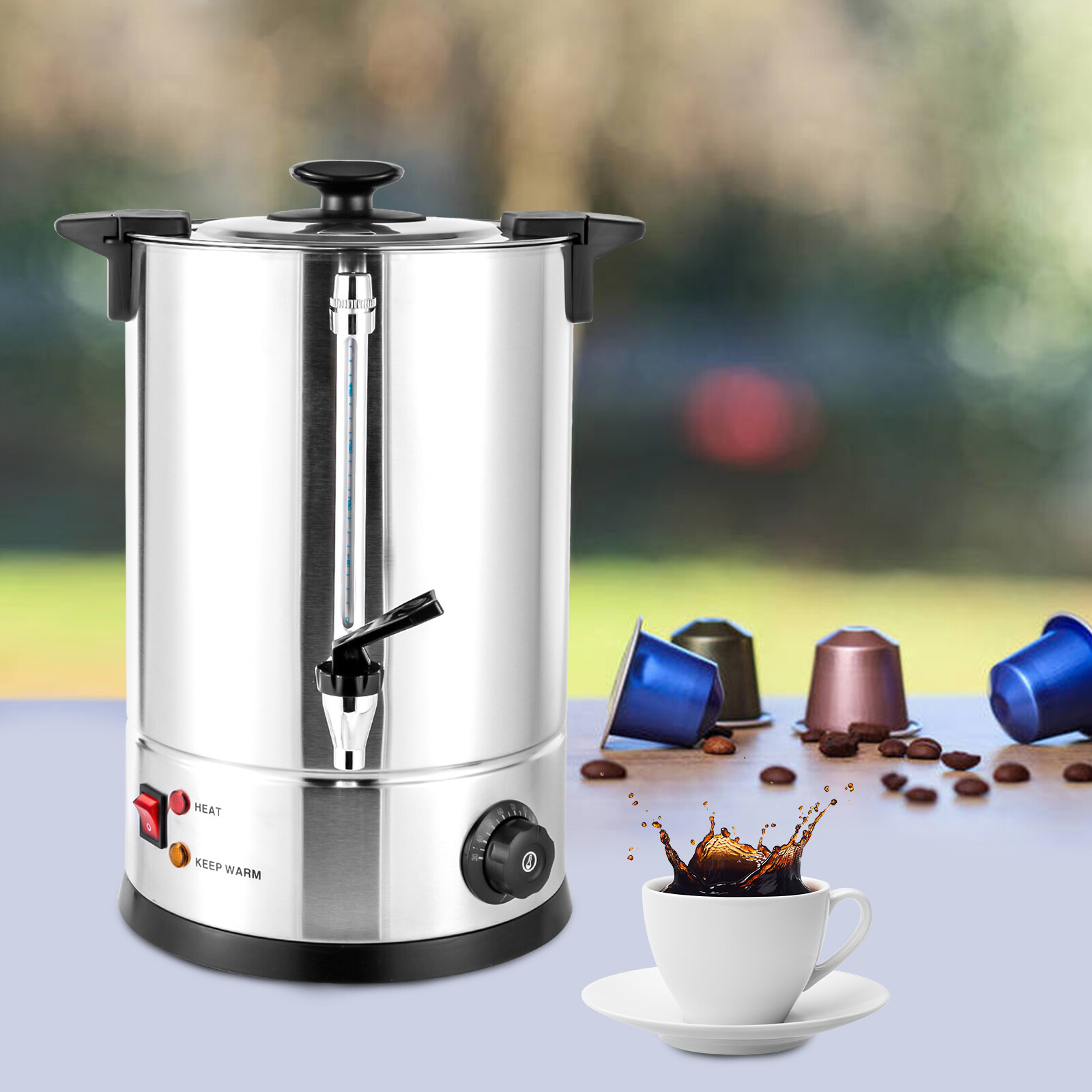 12L Commercial Grade Stainless Steel Home Coffee Urn Coffee Maker Hot Water Urn