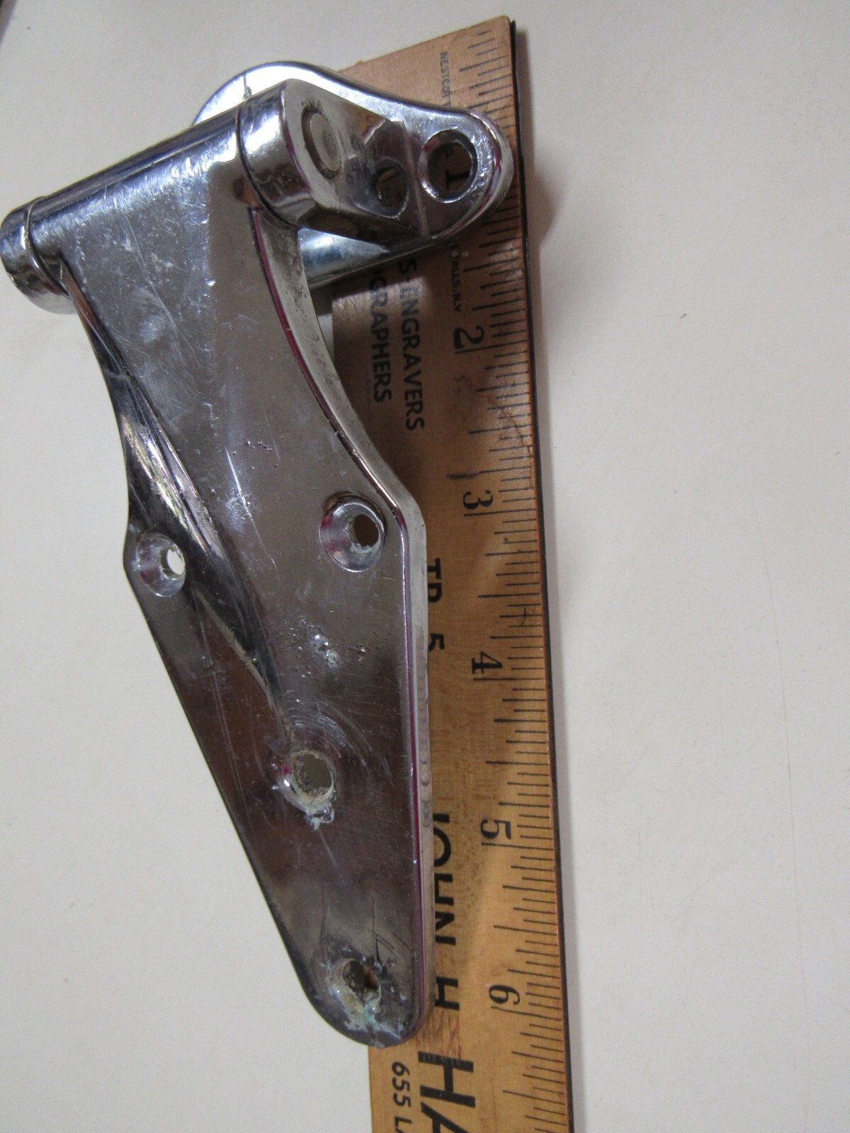 Kason Howe / Grand Rapids Flanged Brass Hinge Polished Chrome-Mix Lot 4 Pc USED