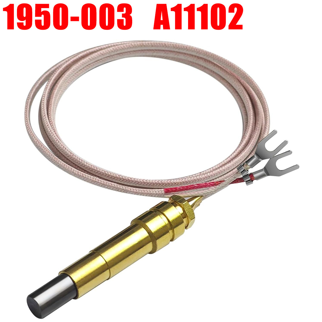 TWO LEAD THERMOPILE 60″ Adaptor included 750 MV For ROBERTSHAW 1950-003 A11102