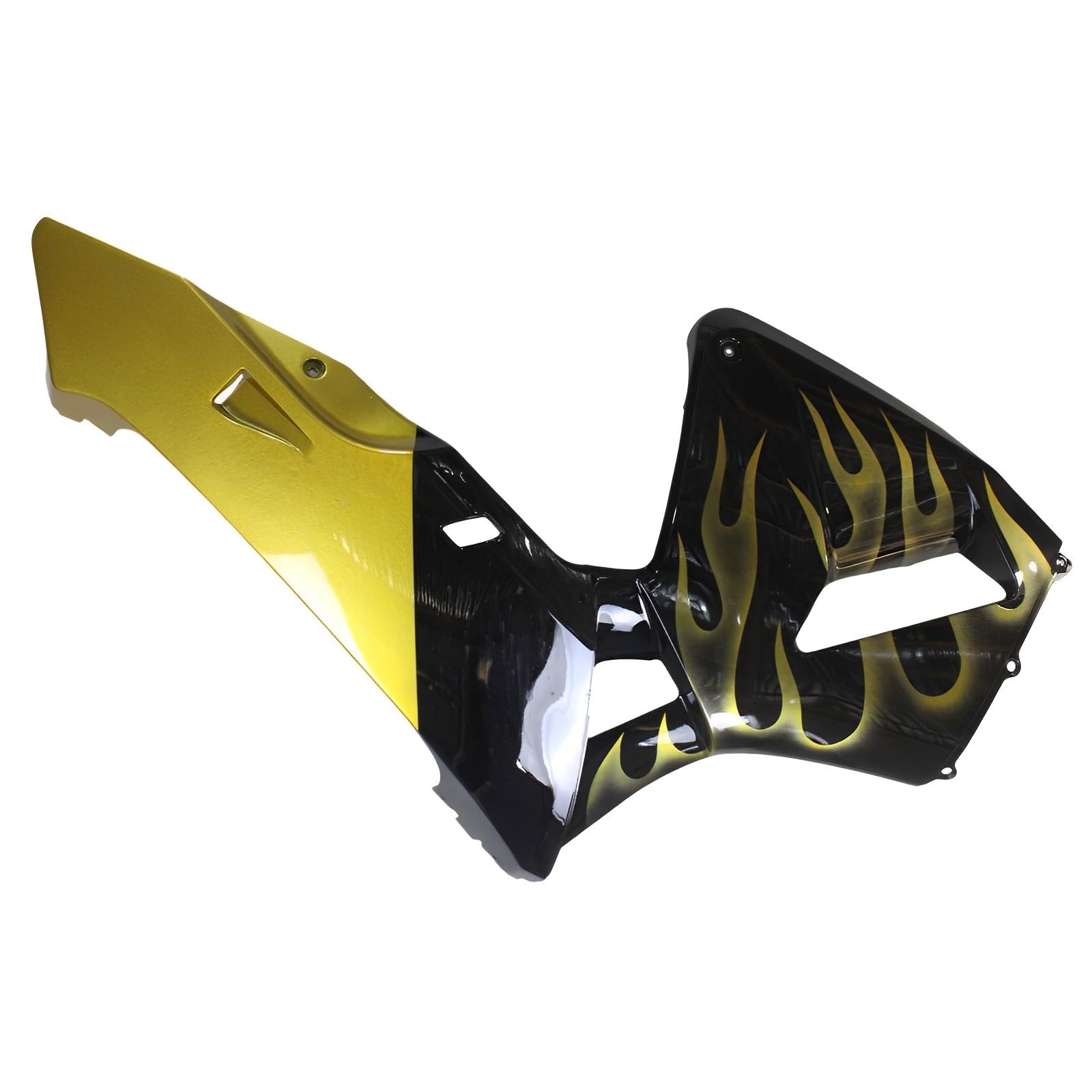 ABS Injection Fairing Kit Honda CBR600RR 2005-2006 Gloss Black Yellow Flames