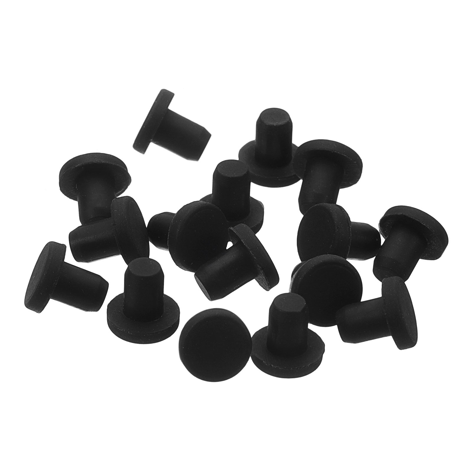 32Pcs Black Rubber Stopper 4.3mm Plug Holes for 4mm/0.16″ Hole