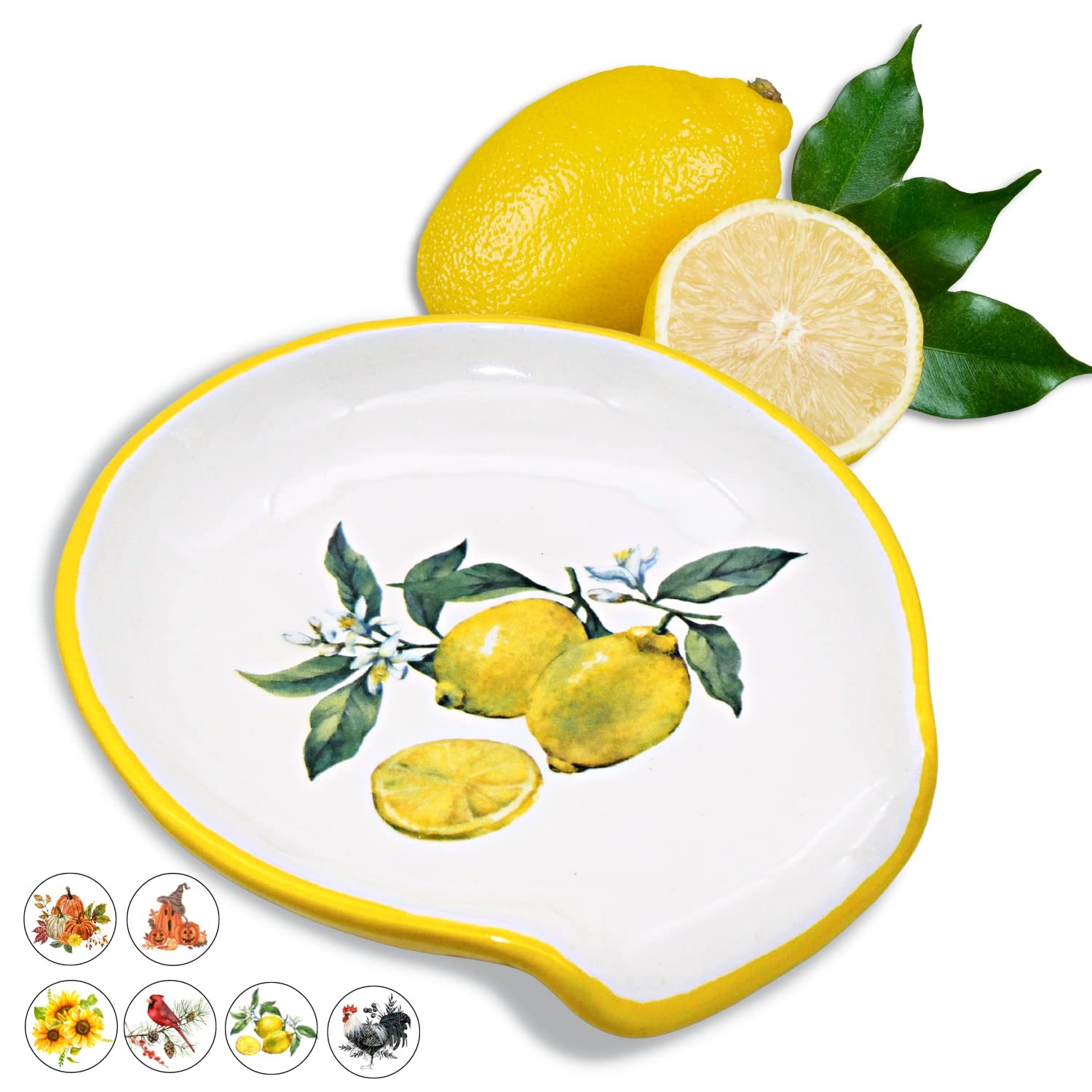 Lemon Kitchen Decor – Ceramic Fruit Shaped Salt and Pepper Shakers