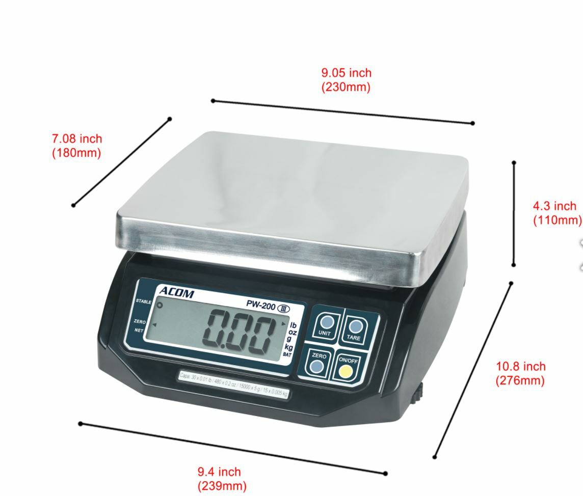 ACOM PW-200RS «CLOVER POS» Interface Portion Control Scale(work with CLOVER POS)
