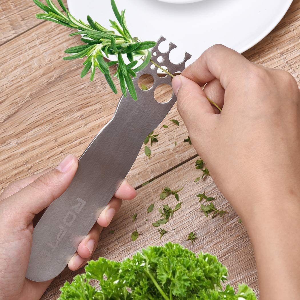 Herb Stripper Stainless Steel Kitchen Herb Leaf Stripping Tool Metal Herb Pealer