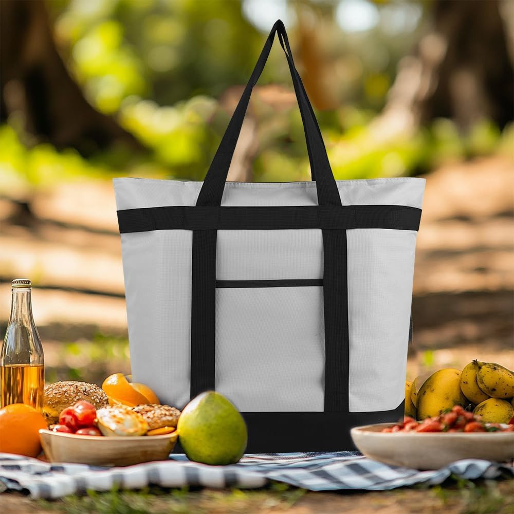Commercial Insulated Food Delivery Bag 39L, Heavy Duty Thermal Catering Tote wit