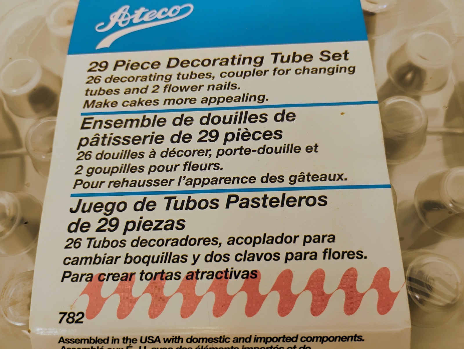 Ateco 29 Piece Cake Decorating Tube Set Professional #782 New Sealed Re-usable