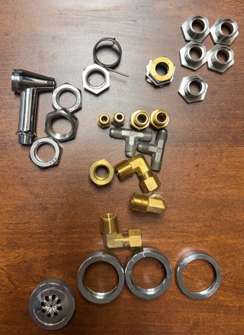 Fetco Coffee Brewer NOS Parts Lot – Sprayheads Valves Igniters Fittings Brackets