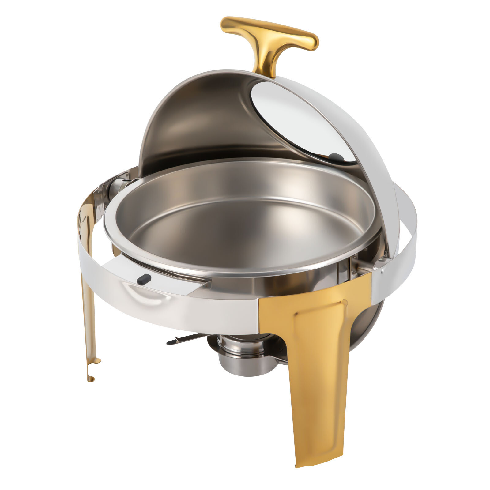 Visible Catering Stainless Steel Chafer Chafing Dish Buffet Set Roll Top 6.3 QT