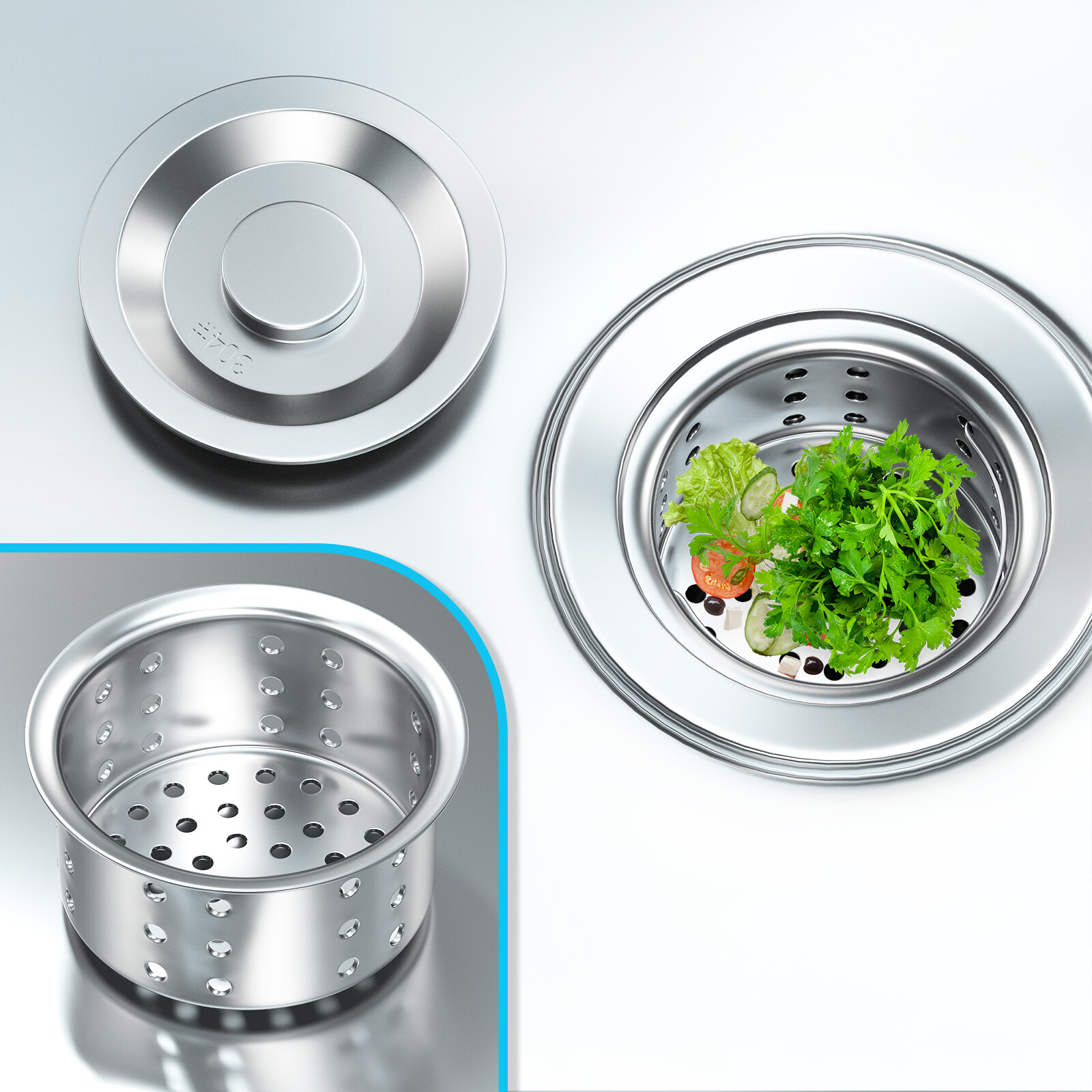 Kitchen Sink Free Standing Stainless-Steel Single Bowl Commercial Restaurant