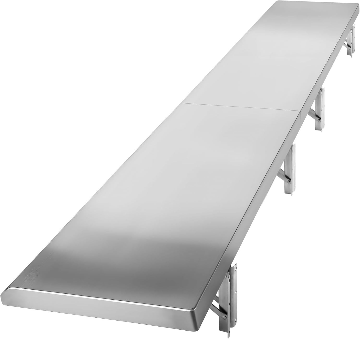 Commercial Grade 18″ x 96″ Stainless Steel Folding Concession Shelf