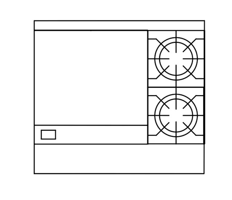 American Range 36″ Commercial (2) Burner Gas Range w/ 24″ Griddle & Oven