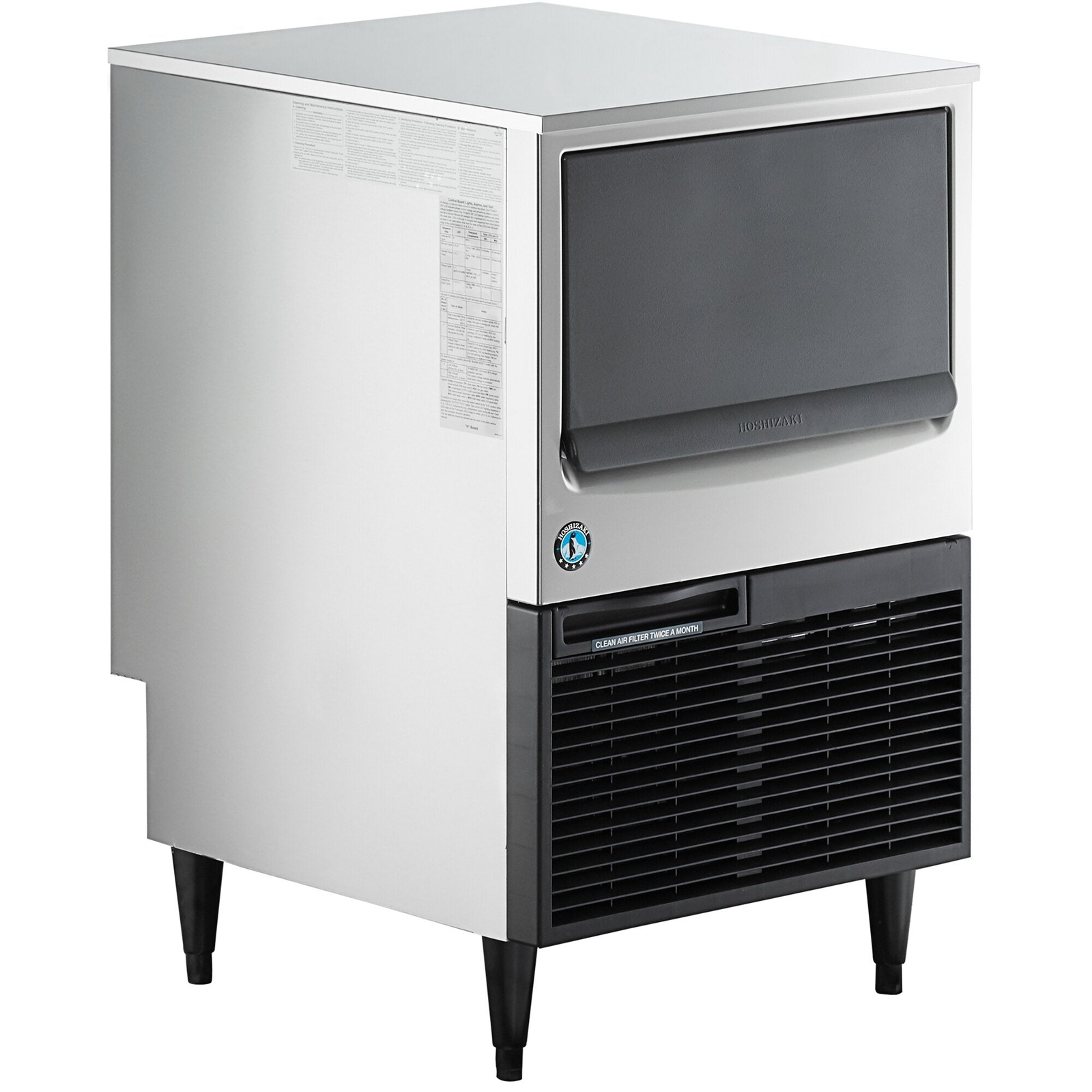 Hoshizaki 24″ Water Cooled Undercounter Crescent Cube Ice Machine w/ 78 lb. Bin