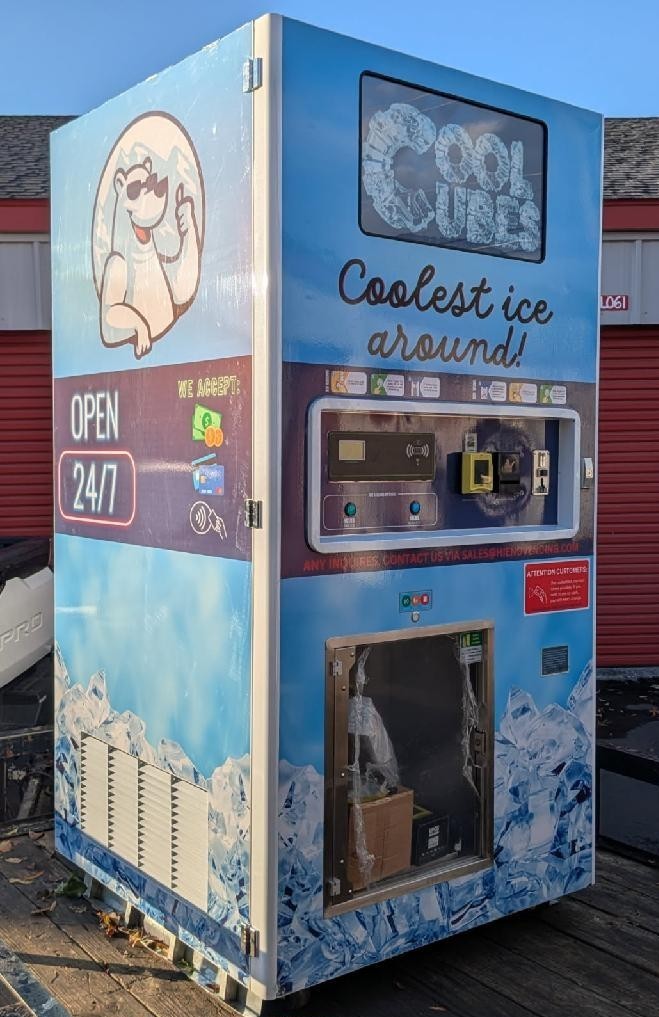 2024 Commercial Ice Vending Machine Kiosk ICE-320 Self Serve 220V