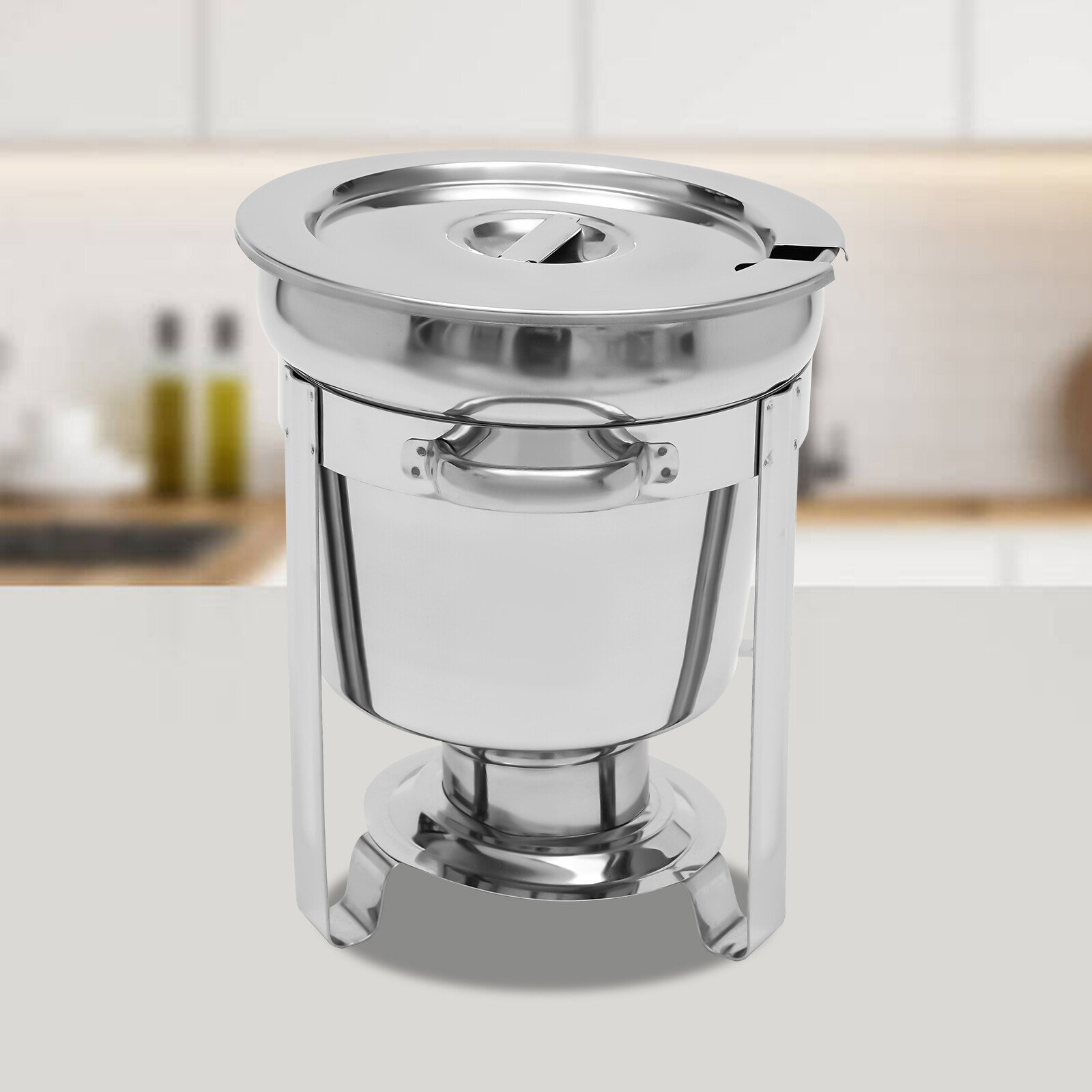 7.4Quart Round Chafing Dish Buffet Chafer Warmer Set with Lid Stainless Steel