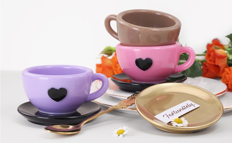 Resin Molds Coffee Cup with Saucer Silicone Mold for Resin Epoxy Casting Candle