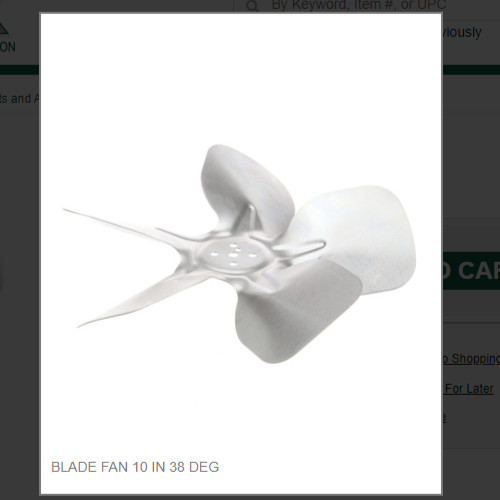 BLADE FAN 10 IN 38 DEG # 9131384-08