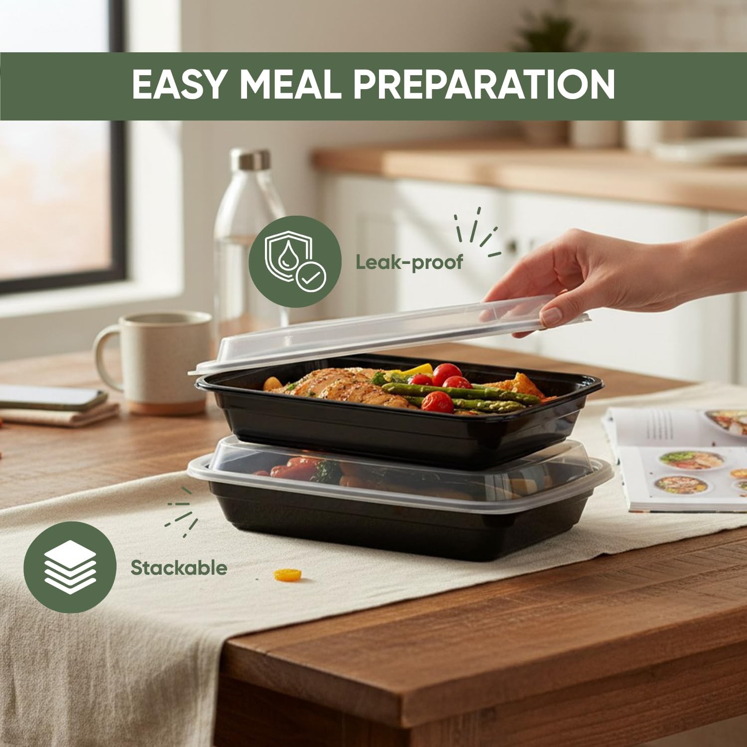 Pcs Supplier Depot 50 Pack 100 Piece 16 Oz Meal Prep Containers Reusable Bpa