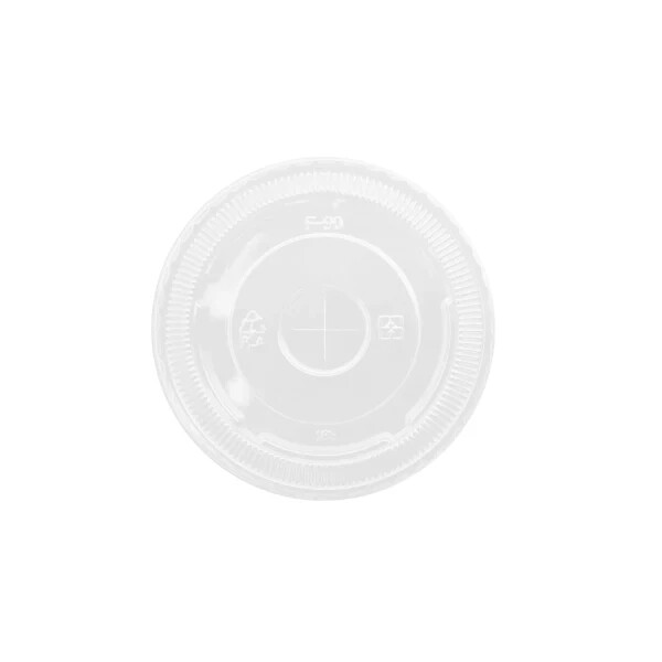 Karat 90mm PET Plastic Flat Lids – 1,000 ct, C-KCL90