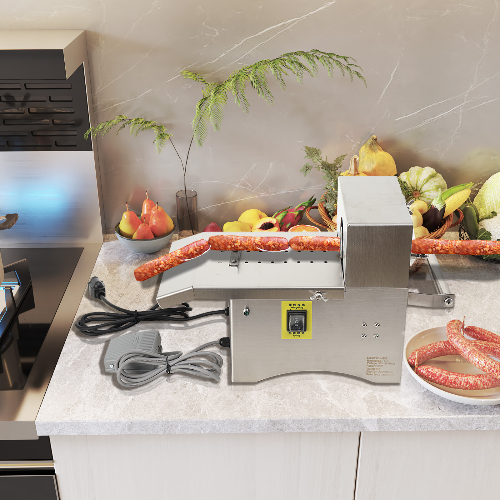200W Sausage Knotting Machine Automatic Electric Sausage Twist Tying Machine