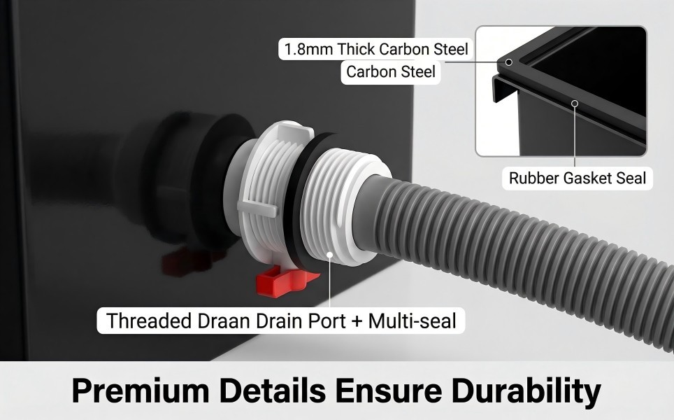30 Gallon Commercial Under Sink Grease Trap 30 LBS Under Sink Grease Trap