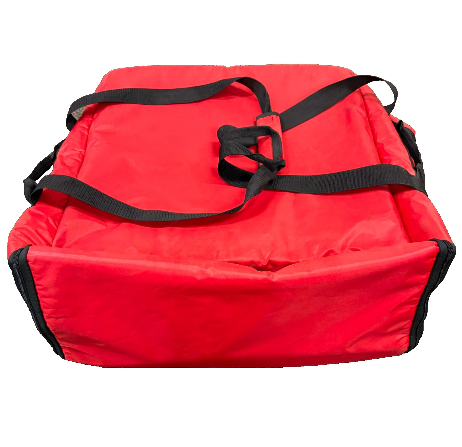 Pizza Box Delivery Bag, Insulated, Red Polyester – 18″ x 18″ x 12″