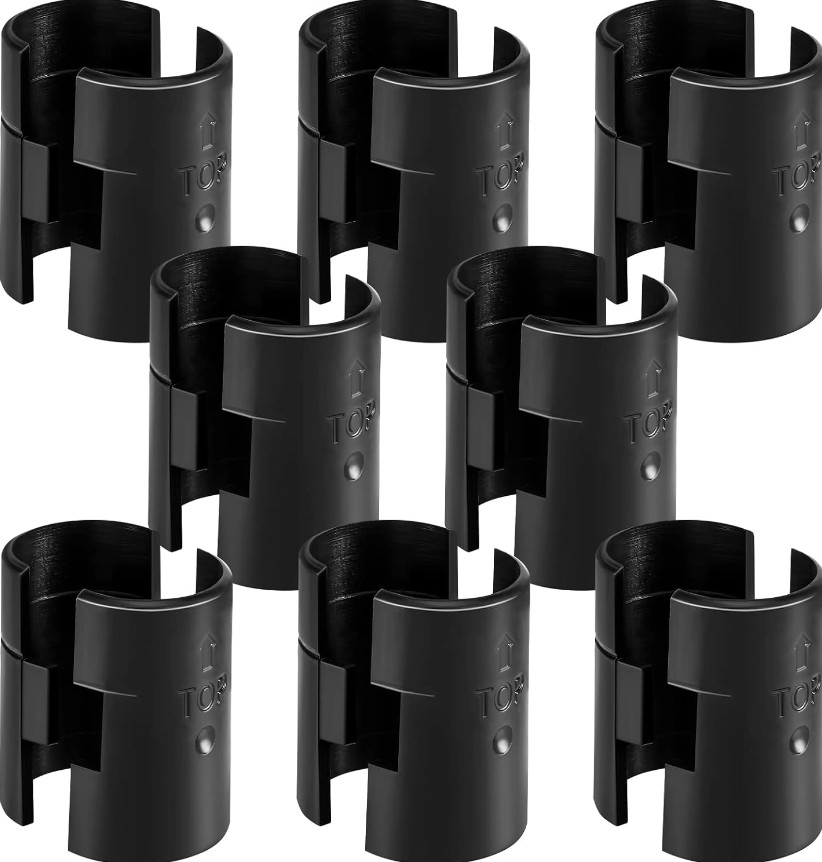 16 Pack Wire Shelving Shelf Lock Clips for 1″ Post Shelving Sleeves Replacement