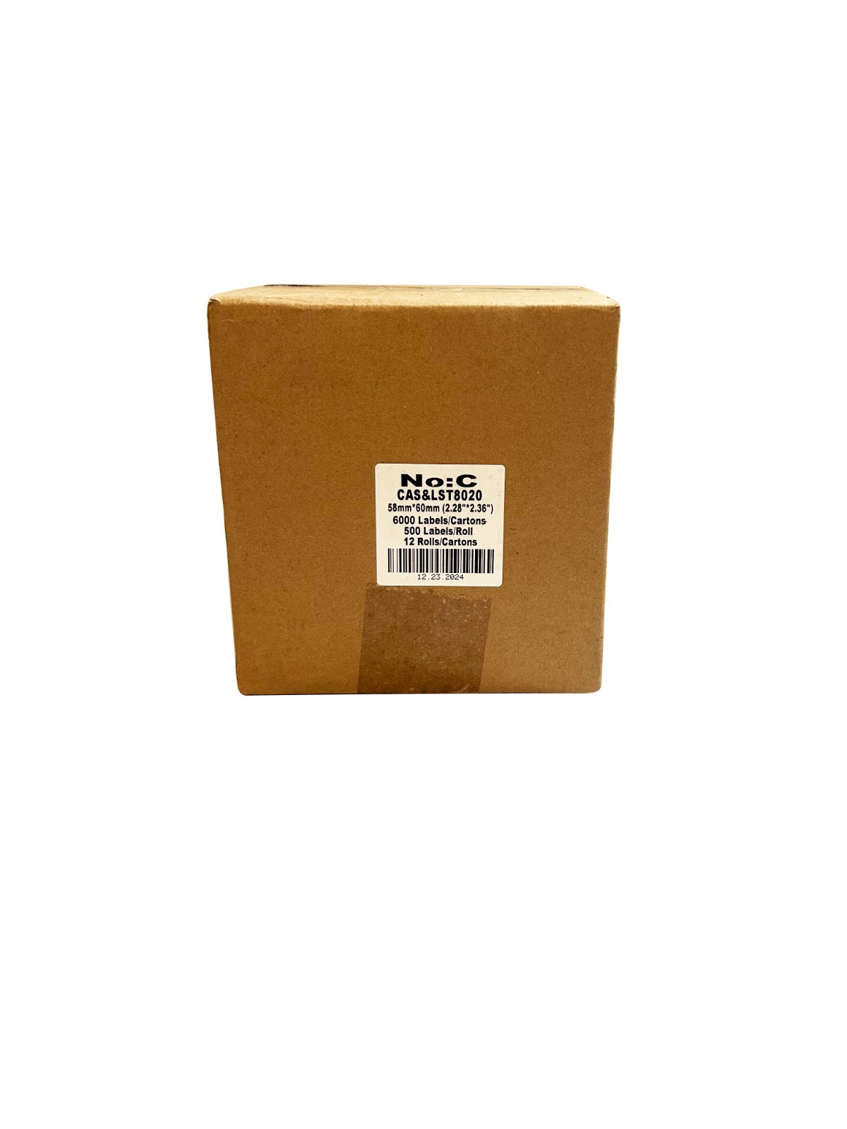 CAS LST-8020 Printing Scale Label, 58 x 60 mm, UPC/Ingredients x 12 Rolls Box