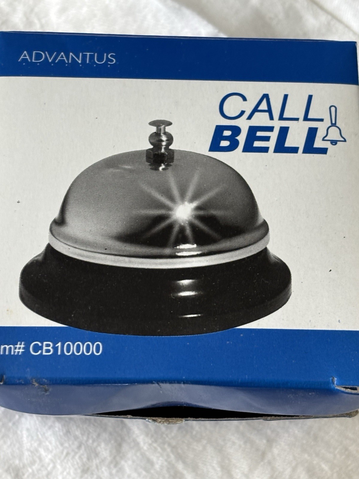 Advantus Call Bell Model CB10000 – Silver/Black Desk Counter Bell – New in Box