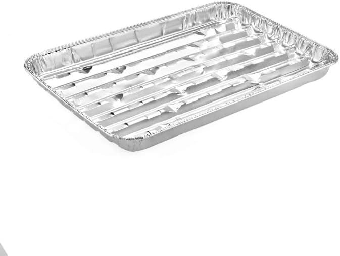 Large Rectangle Aluminum Broiler Pan Disposable Food Service 144 Pcs