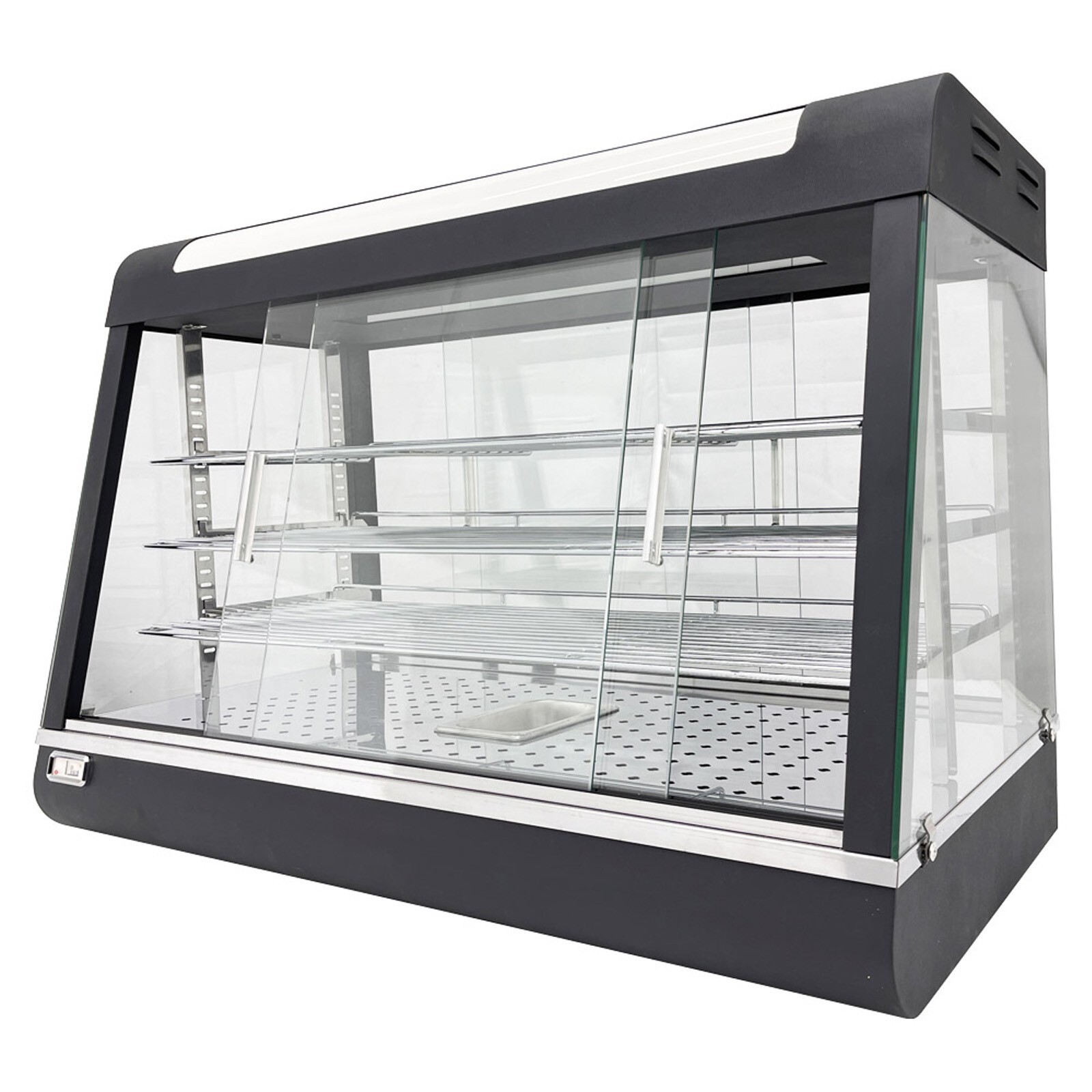 35in Food Display Heating Cabinet 3 Layer Egg Tart Heating Insulation Cabinet