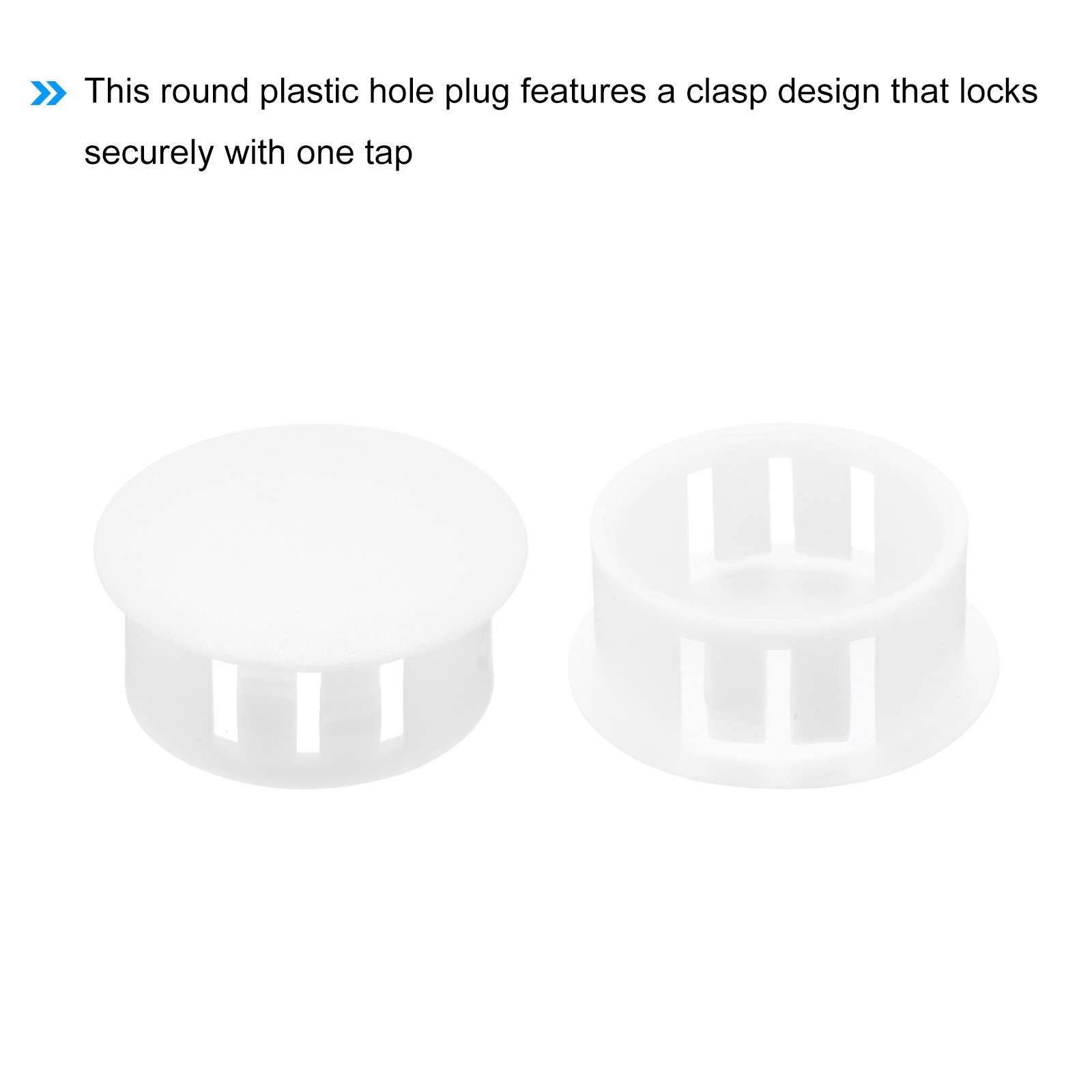 32Pcs 20mm(4/5′) White Nylon Plastic Round Locking Hole Plugs Insert End Caps