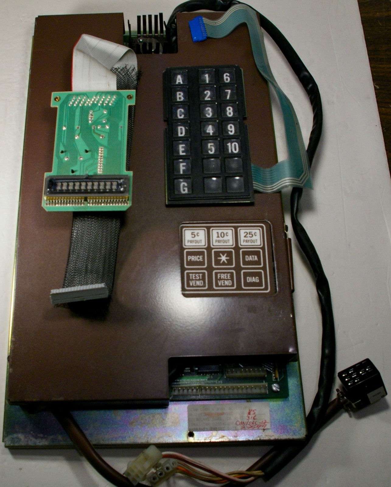 National 145 SNACK VENDING MACHINE CONTROL BOARD Keyboard & Display Tested