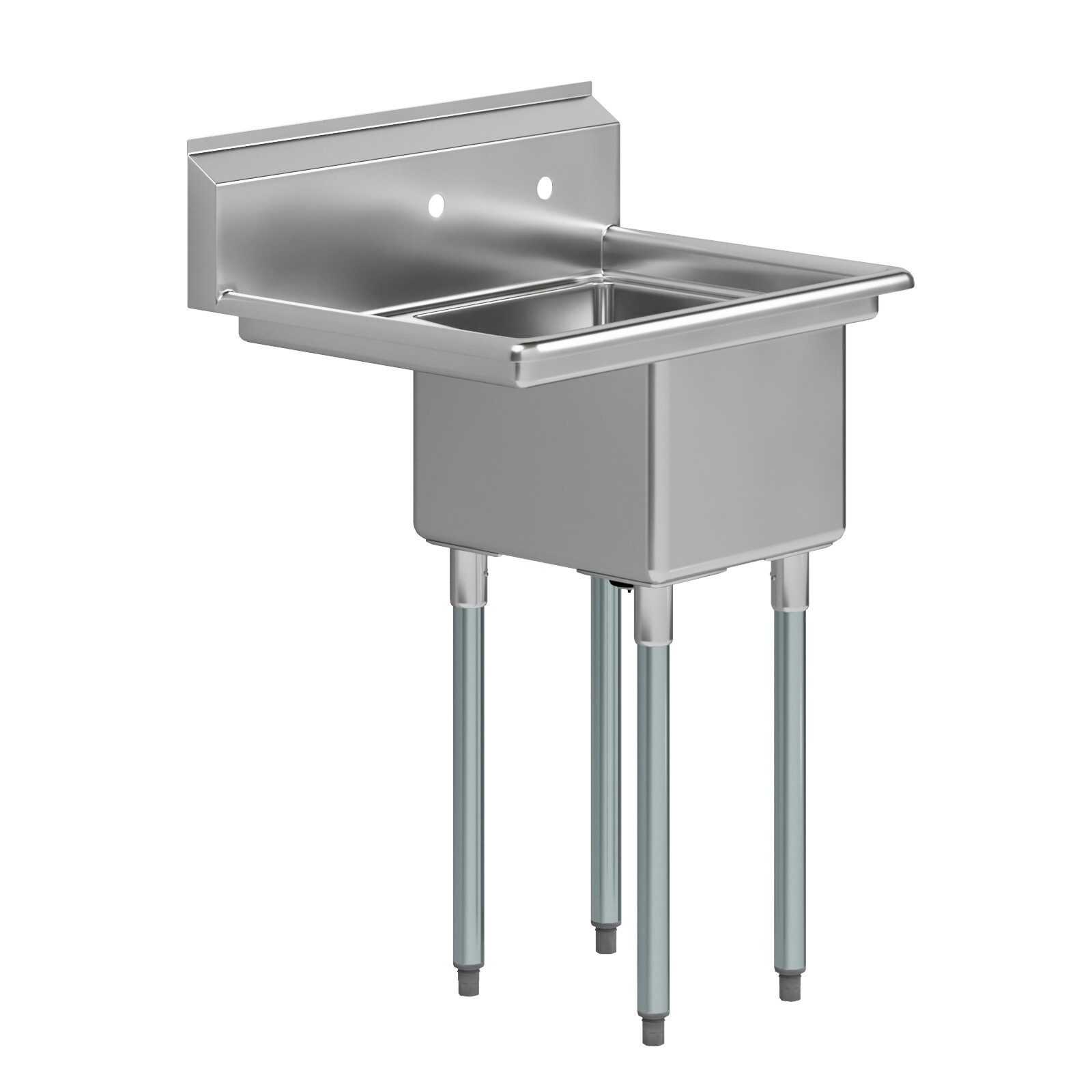 29 in. x 22 in. Stainless Steel Sink. 16 in. x 14 in. Bowl and Left Drainboard