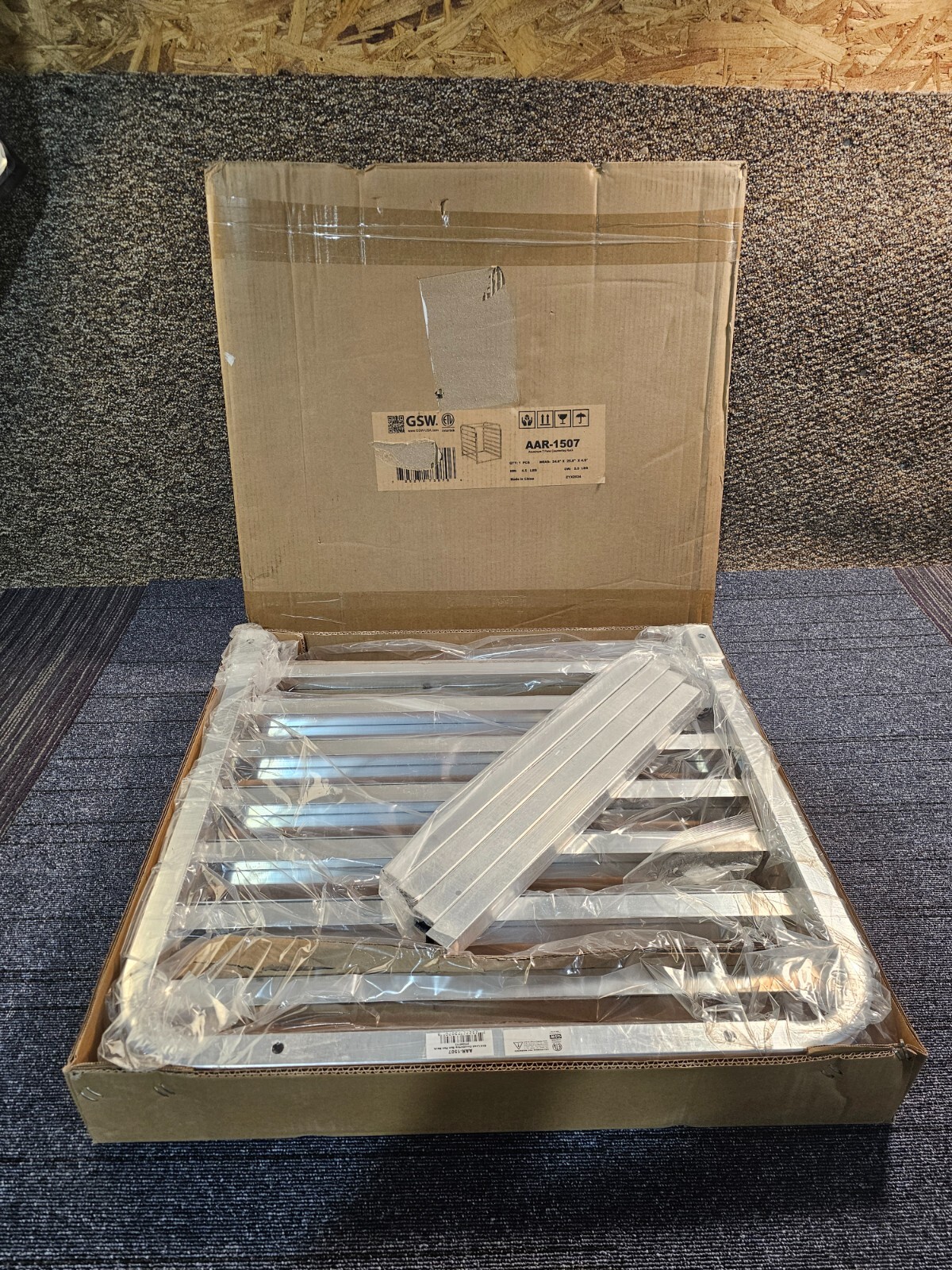 GSW Aluminum Knock Down Half Size Countertop 7 Pan AAR-1507 Rack for Commercial