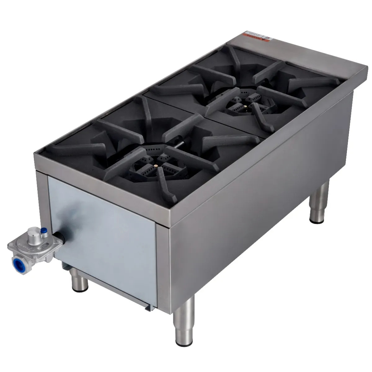 Patriot PT-HP12-M 50,000 BTU Commercial 2-Burner Gas Countertop Range Hot Plate
