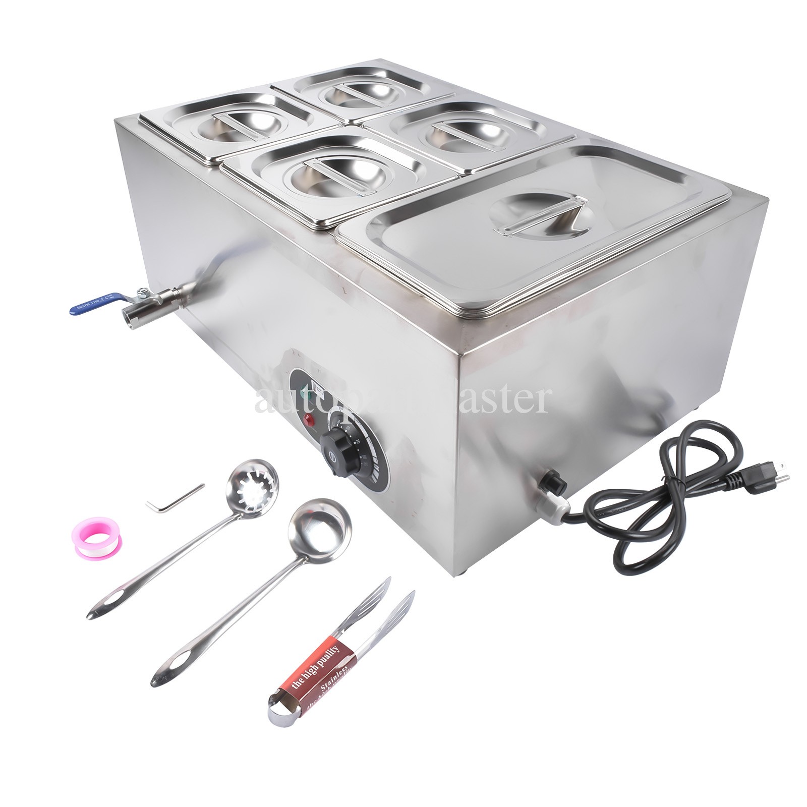 Catering Food Warmers Steam Table Food Warmer 1200W 1 / 2 / 3 / 4 / 5 / 6 Pan