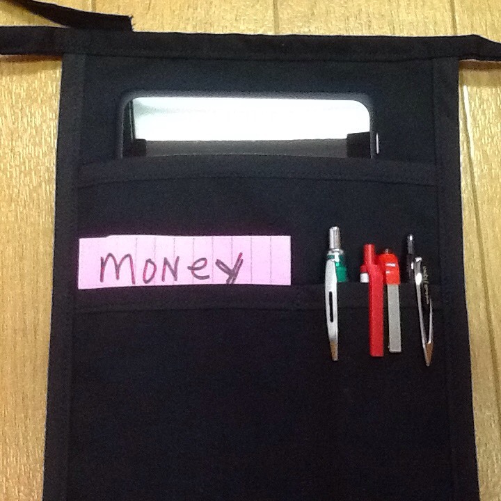 Black Side Hip Utility ￼Apron ￼Bar Waiter Waitress Money Pouch Bar Pub Taverns