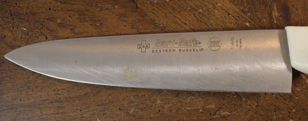 Dexter Russell 10″ Blade Cooks Knife Sani-Safe S145-10 White Handle Chef’s 15″