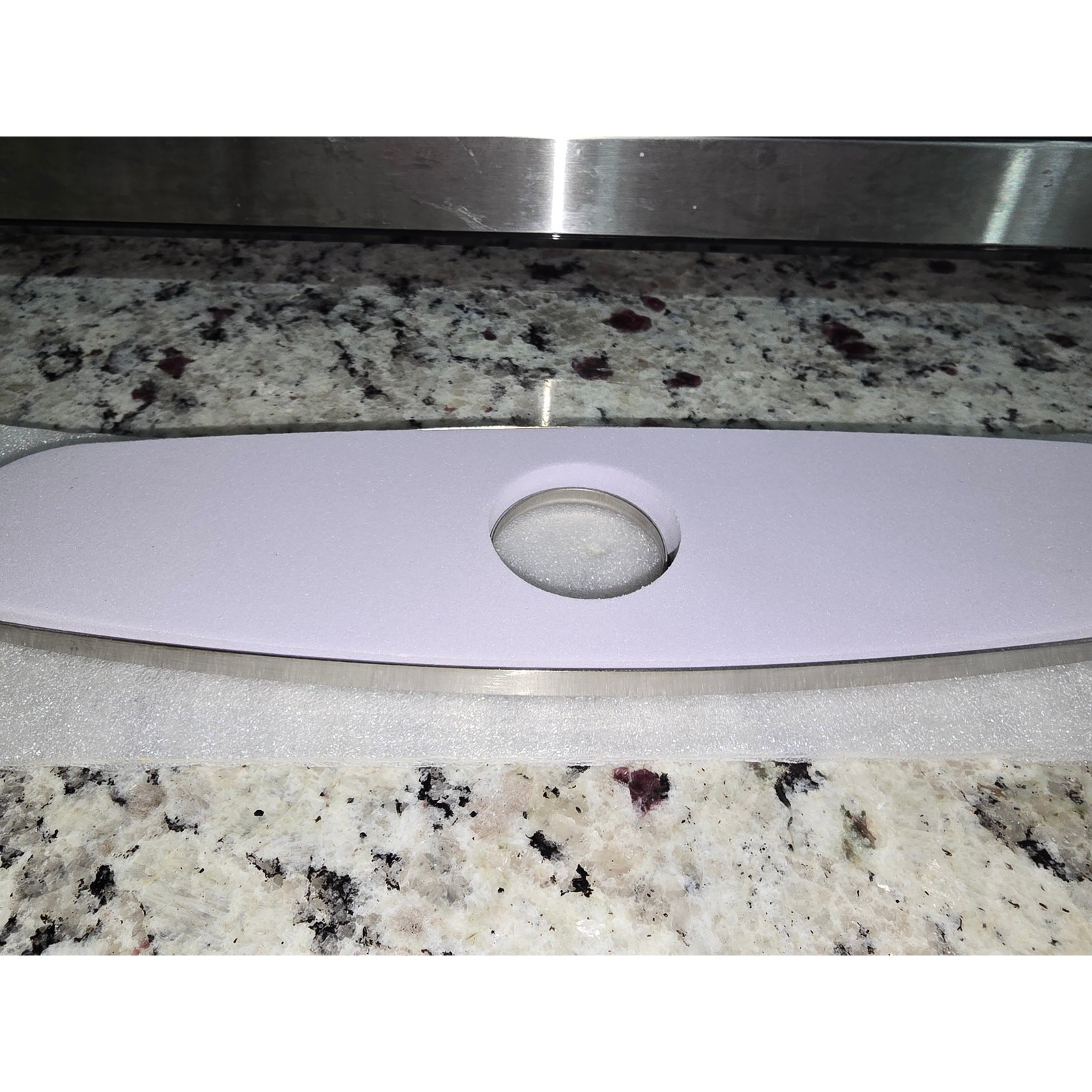 Brushed Nickel Kitchen Faucet Deck Plate nwot