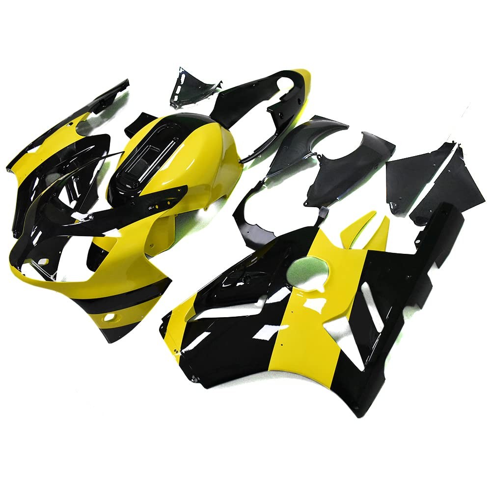 ABS Plastic Fairings Kit for ZX12R 2000-2001 Gloss Yellow Black Bodywork