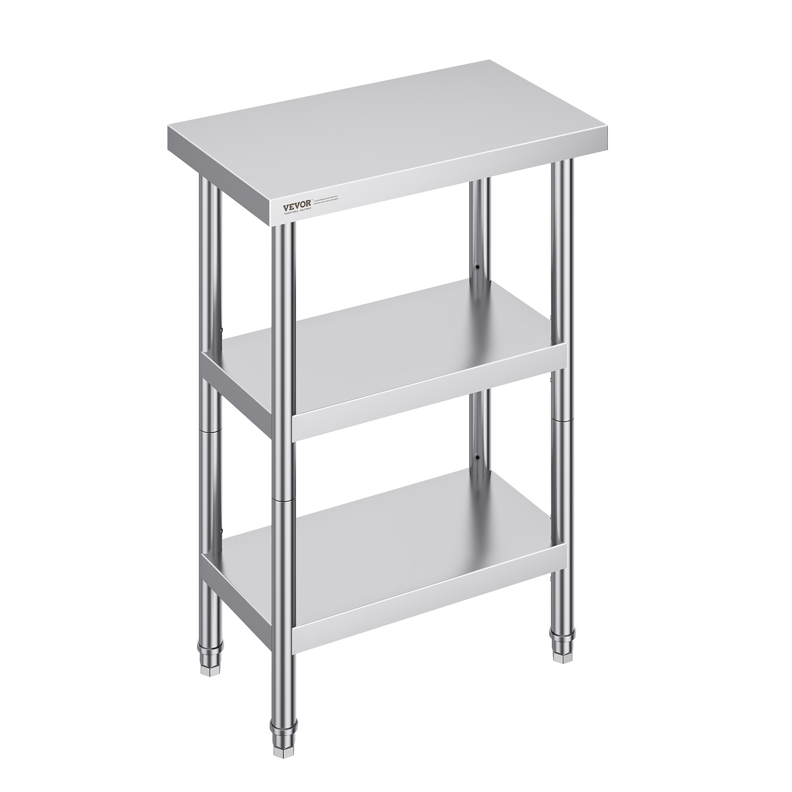 VEVOR Stainless Steel Food Prep Table Commercial Kitchen Work Table 14″x24″