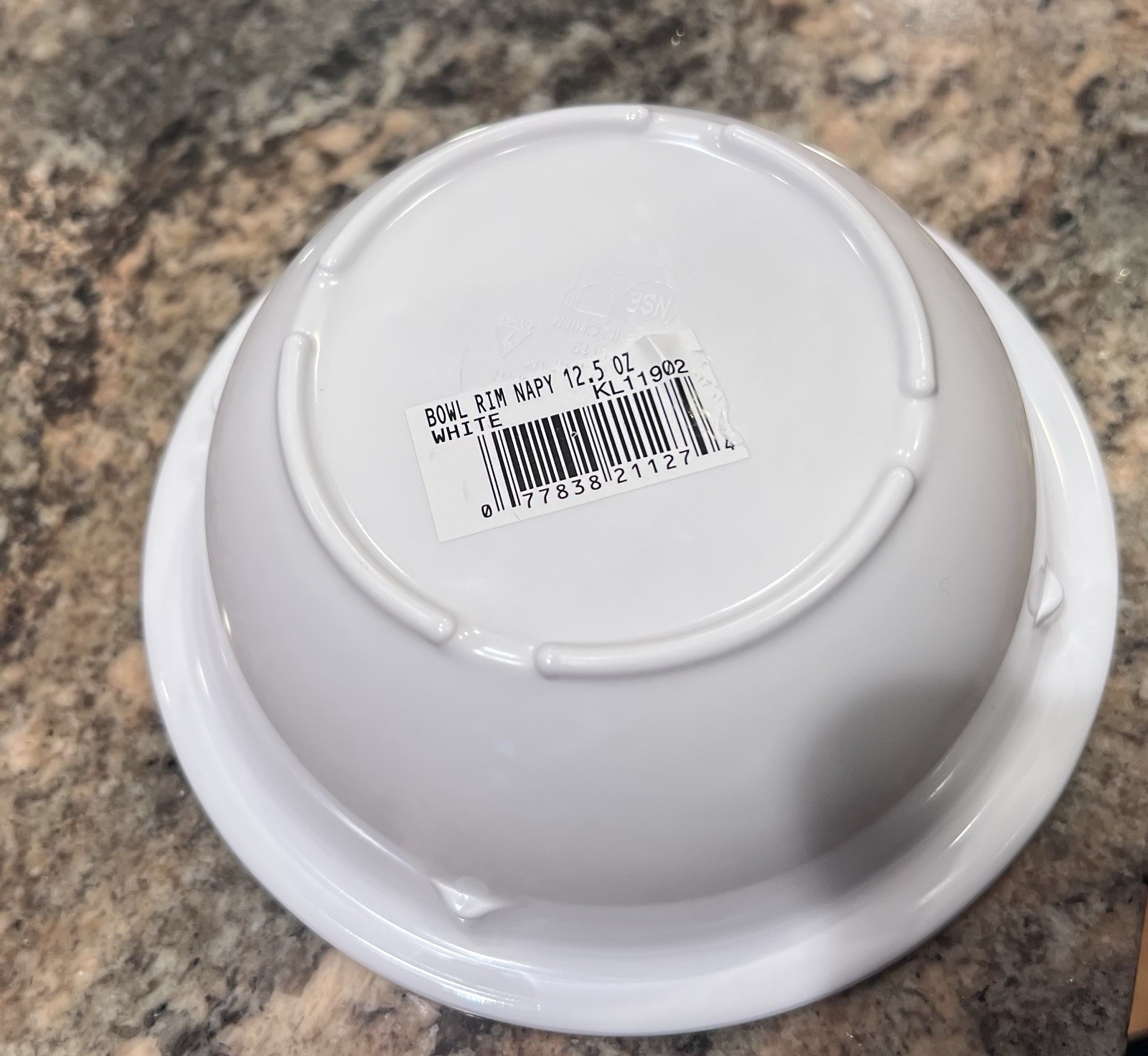 12 ( 1 Dozen) KL11902 Kingline™ Melamine Rimmed Nappie Bowl 12.5 oz White