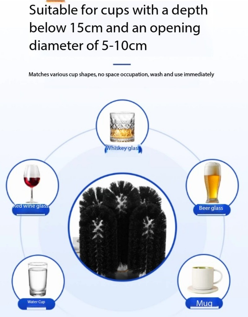 Commercial Electric Cup Scrubber for Bars – Automatic Glass Cup Cleaning Device