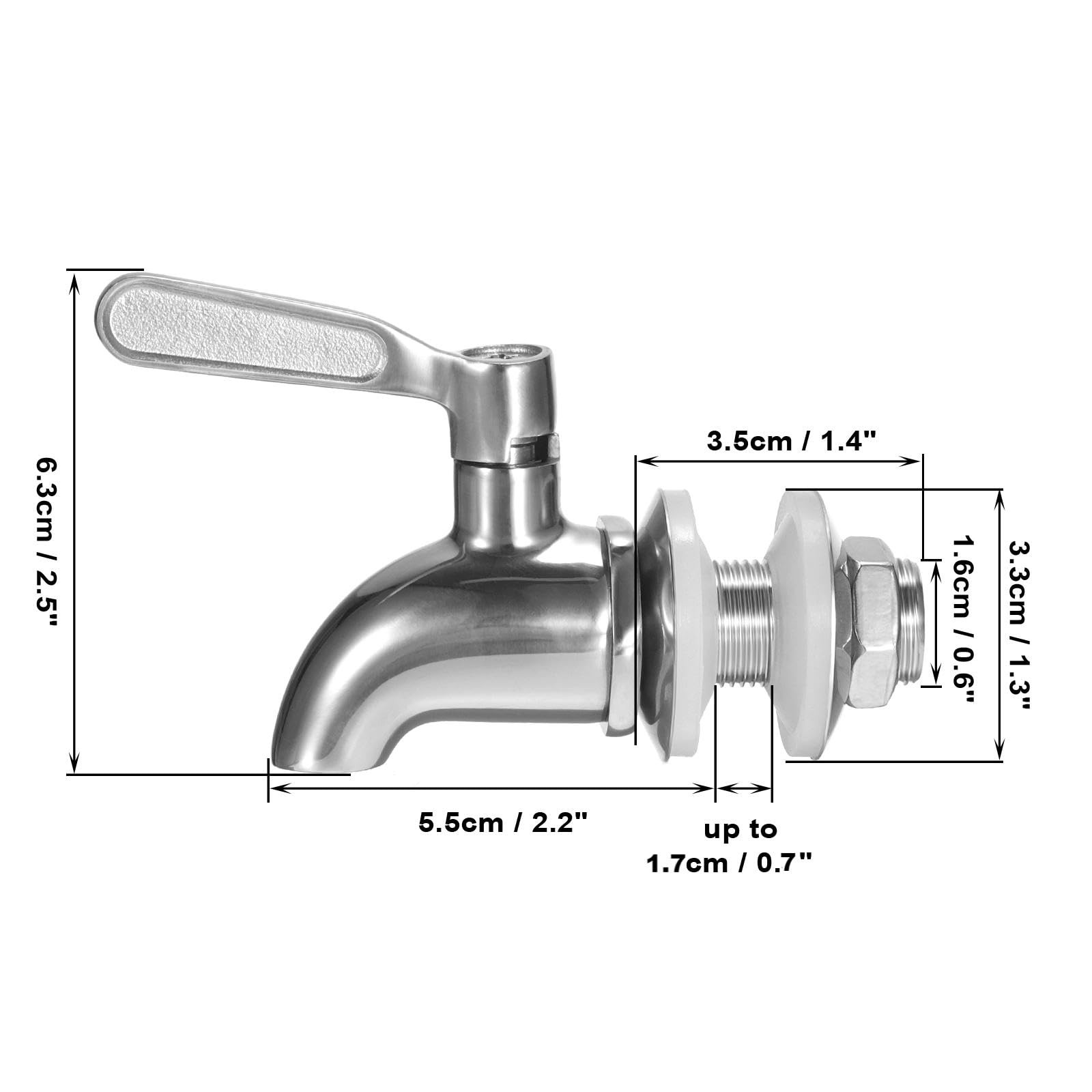 BTSKY 2 Pack Stainless Steel Beverage Dispenser 2 Pack, Sliver-2