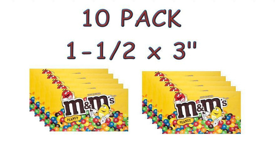 10 PACK Candy Vending Machine Label Sticker Decal 1.5 x 3″