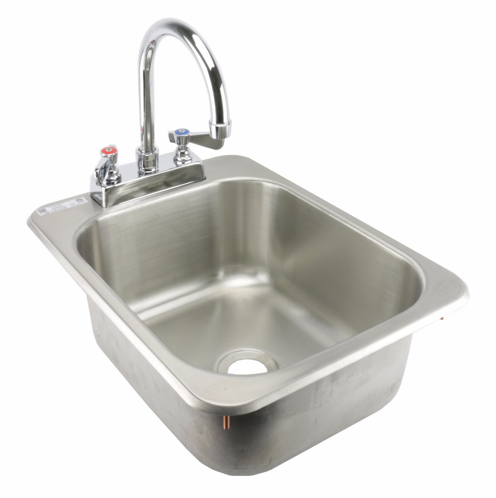 GSW Stainless Steel Commercial Drop In Hand Sink With Faucet 13×17 ETL HS-1317IH