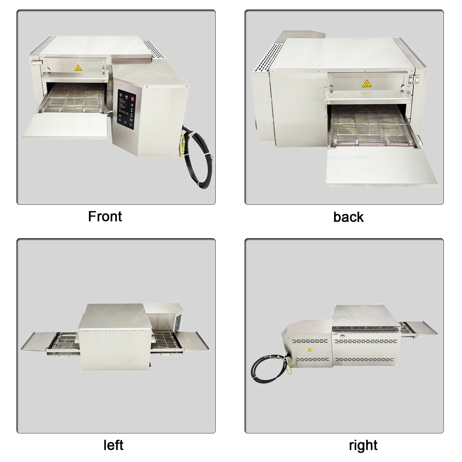 220V 3PH 9KW 15″ Countertop Conveyor Pizza Oven Baking Electric Oven 41-752℉